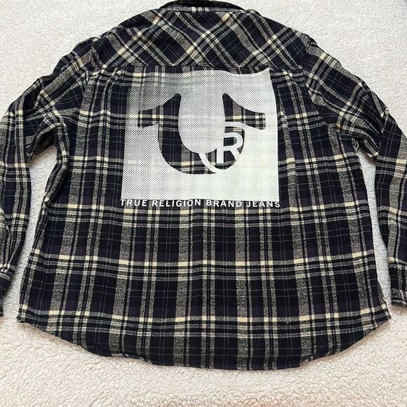 True Religion Workwear Plaid Flannel Shirt Men’s Size XL - Picture 8 of 10